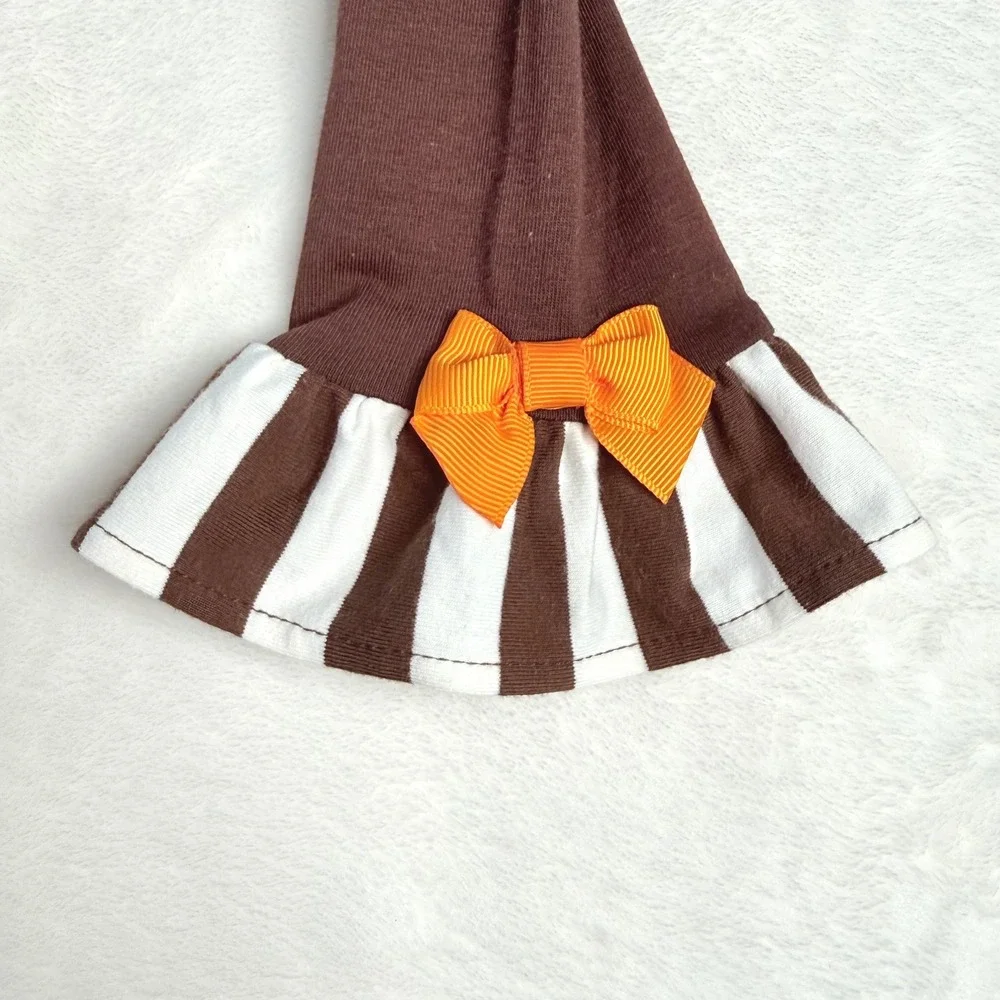 Emily‎ Rose Infant Pumpkin Outfit Set Brown Stripe Ruffle 18M Fall Halloween